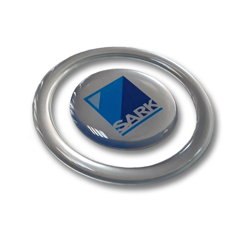 doming autocollant - de forme complexe